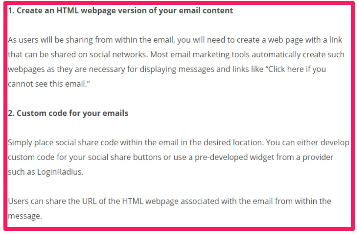 دستورالعمل ایجاد دکمه های اشتراک گذاری HTML سفارشی برای ایمیل ها
