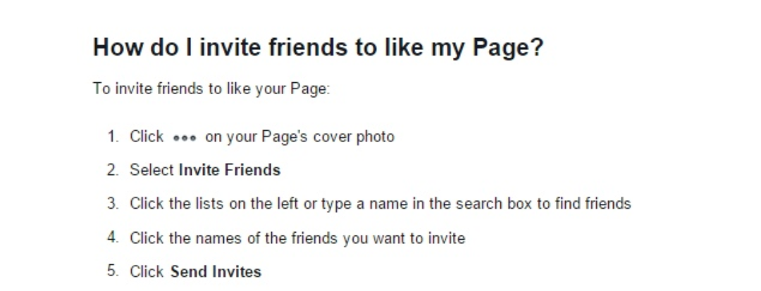 دستورالعمل نحوه دعوت از دوستان برای لایک کردن یک صفحه در فیس بوک